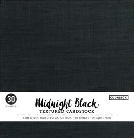 img 1 attached to Colorbok Textured Cardstock Paper Pad, 12x12, Deep Black