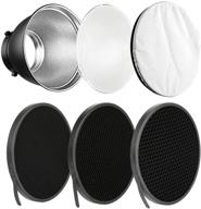 🔦 enhance light control with soonpho 7" standard reflector diffuser lamp shade dish - bowens mount studio strobe flash accessory logo