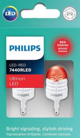 img 2 attached to 🚗 Enhance Your Vehicle with the Philips 7440 Ultinon LED Bulb (Red), 2 Pack