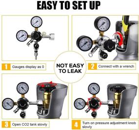 img 2 attached to 🍺 MRbrew CGA-320 Keg Regulator: Adjustable Pressure Beer Regulator with Safety Valve and Quick Disconnect CO2 Kegerator Adapter