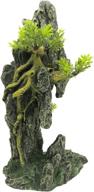 ๐ ekuey large aquarium decor tall pillar mountain rock ornaments for fish tank, 13" high - enhanced seo logo