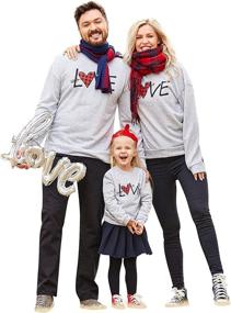 img 4 attached to 👚 PopReal Love Heart Printed Valentine's Day Shirt: Perfect Mommy and Me Outfits for Family Matching