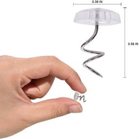 img 3 attached to 💪 Keep Bedskirts and Cushions Secure with 50 Powerful Clear Head Twist Pins - No Damage Guarantee!