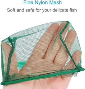 img 2 attached to 🐠 Pawfly Green 4 Inch Aquarium Net with Fine Mesh for Small Fish Catching - Plastic Handle Included