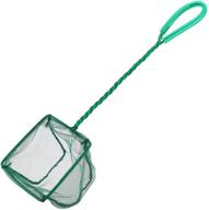🐠 pawfly green 4 inch aquarium net with fine mesh for small fish catching - plastic handle included logo