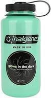 discover the nalgene tritan wide 🌿 mouth glow green water bottle - 32 oz. logo