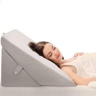 🛌 oasisspace adjustable bed wedge pillow for legs and back pain - memory foam incline cushion system with washable cover - acid reflux, heartburn, snoring, reading logo