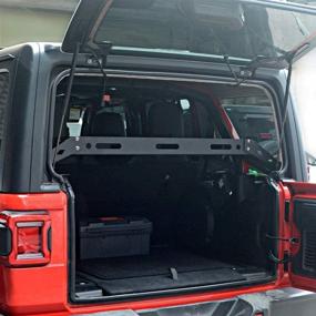 img 3 attached to 🚗 AL4X4 Внутренняя задняя корзина для грузов: Алюминиевый багажный багажник для Jeep Wrangler JL 4 двери 2018-2020