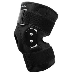 img 4 attached to 🏋️ Adjustable Compression Knee Support Brace with Side Stabilizers for Men and Women - Relieve Knee Pain, Meniscus Tear, Arthritis, Injury Recovery and ACL