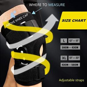 img 3 attached to 🏋️ Adjustable Compression Knee Support Brace with Side Stabilizers for Men and Women - Relieve Knee Pain, Meniscus Tear, Arthritis, Injury Recovery and ACL