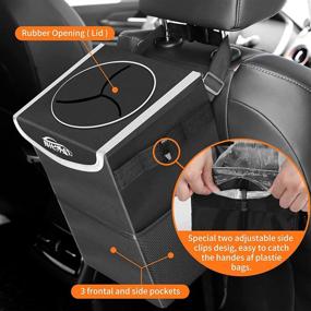 img 3 attached to 🚗 NIUTA Car Trash Can: Waterproof, Foldable, and Spacious for Car/SUV/Truck/Minivan/Auto (Large Size)