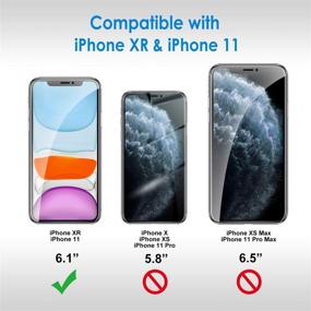 img 2 attached to 📱 Высококачественный 2-пак JETech защитное стекло для экрана для iPhone 11 и XR - пленка устойчивая к царапинам размером 6,1 дюйма