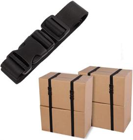 img 1 attached to 🔗 Adjustable Black Nylon Utility Straps with Quick-Release Buckle - 72" L x 1.25" W (4 Pack)