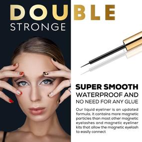 img 3 attached to 👁️ Upgraded Magnetic Lashes with Eyeliner and Tweezers: 7 Pairs Reusable & Waterproof Magnetic Eyelashes Kit – Easy to Wear, No Glue Needed!