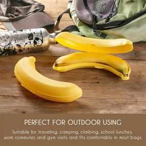 img 2 attached to 🍌 BPA-Free Banana Saver: Outdoor Travel Case with Cute Storage Box - Yellow 2 Pack