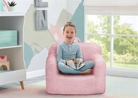 img 3 attached to Ultimate Comfort and Style: Delta Children Cozee Sherpa Chair, Pink