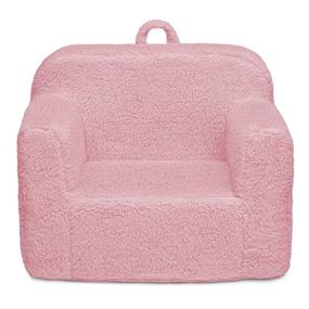 img 4 attached to Ultimate Comfort and Style: Delta Children Cozee Sherpa Chair, Pink