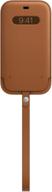📱 кожаный чехол apple с технологией magsafe для iphone 12 pro max коричневого цвета "saddle brown": стильная и функциональная защита. логотип