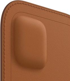 img 1 attached to 📱 Кожаный чехол Apple с технологией MagSafe для iPhone 12 Pro Max коричневого цвета "Saddle Brown": Стильная и функциональная защита.