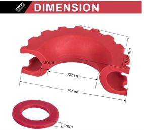 img 2 attached to 🔴 BUNKER INDUST D-Ring/Shackle Isolator Kit: Protect Your Bumper & Reduce Rattling with 1 Pair of Red D-Ring Isolators and 4 Washers - Fits 3/4" Shackle Hooks - Ideal 4x4 Off-road Jeep Accessories