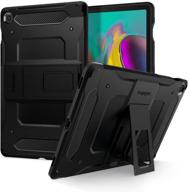 📱 чехол spigen tough armor tech для galaxy tab s5e (2019) - черный логотип