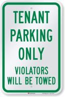 tenant parking only violators reflective occupational health & safety products logo