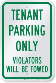 img 4 attached to Tenant Parking Only Violators Reflective Occupational Health & Safety Products