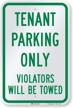 tenant parking only violators reflective occupational health & safety products logo