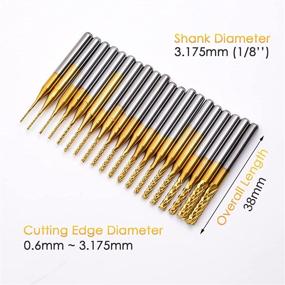 img 3 attached to 🔧 Acelane 20Pcs CNC Router Bits: Precision Engraving, Drilling, and Milling Tool for PCB, Moulds, Plastic, Carbon Fiber, and Hardwood