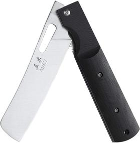 img 2 attached to 🔪 Острый японский складной карманный нож MIKI с кухонным лезвием из нержавеющей стали 440A для активного отдыха на природе и готовки.