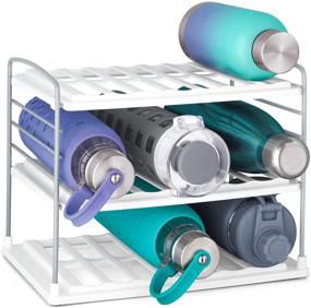 img 4 attached to 🍶 White 3-Shelf YouCopia UpSpace Water Bottle Organizer