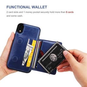 img 1 attached to IPhone XR Wallet Case Credit Card Holder