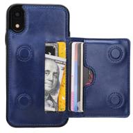 iphone xr wallet case credit card holder logo