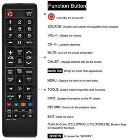 img 2 attached to 📺 High-Quality Young BN59-01199F TV Remote Control for Samsung TV Models: UN60J6200AF, UN60J6200AFXZA, UN60J620DAF, UN60J620DAFXZA, UN60JU6400F, UN60JU6400FXZA, UN50J6200AF, and UN43JU640DF