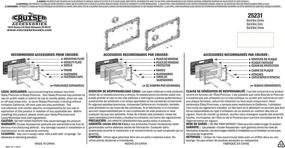 img 1 attached to Подчеркните свой стиль с Cruiser Accessories 25231 рамкой для номерного знака "Череп и кости" с хромированным покрытием