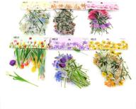 🌸 240pcs pet transparent decorative stickers for diy, personalization, bullet diary decoration, laptops, scrapbooking, luggage, cars, books - 6 packs of flowers plant series decals logo