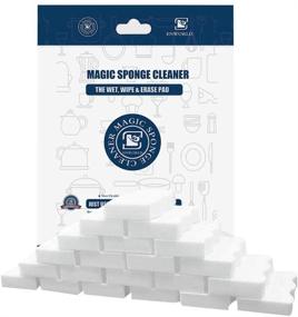 img 4 attached to 🧽 Efficient Magic Cleaning Eraser Sponge | Foamworld 70Pcs Melamine Foam | Multi Purpose Bathroom Kitchen Floor Baseboard & Wall Cleaner