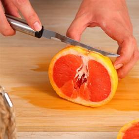 img 1 attached to 🍴 BUBERO Stainless Steel Grapefruit Spoons: Serrated Citrus Knives for Perfectly Enjoying Oranges, Grapefruits, and Kiwi Fruits