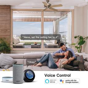 img 1 attached to Treatlife Smart Ceiling Fan Control: 4-Speed Switch, Works with Alexa and Google Assistant, Remote Control, Schedule, No Hub Required
