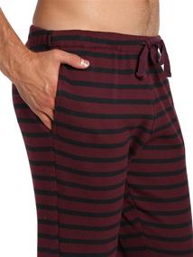 img 1 attached to 👖 Cozy & Stylish: Men's Waffle Thermal Lounge Pants for Ultimate Comfort