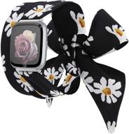 🌼 wearlizer silk scarf bands: fashionable and cute replacement wrist strap for fitbit versa series - daisy edition logo