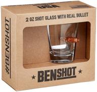 💥 authentic benshot shot glass: crafted in the usa with real 0.308 bullet logo