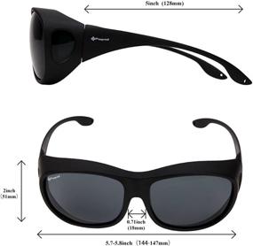 img 2 attached to Enhance Your Driving Experience with Freeprint Polarized Solar Shield Fit Over Glasses Sunglasses for Men and Women