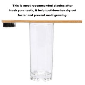 img 1 attached to 4-Pack of Biodegradable Eco-Friendly Natural Bamboo Charcoal Toothbrushes for Sustainable Oral Care