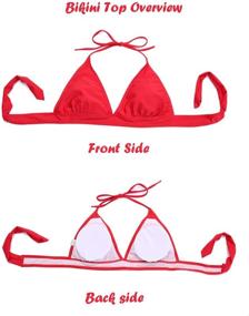 img 2 attached to COLO Triangle Bikini Lace Up Swimsuit Women's Clothing in Swimsuits & Cover Ups