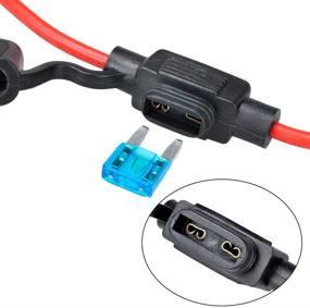 img 3 attached to 💦 Waterproof Mini Blade Fuse Holder Set with 15A Fuses - MUYI 2 Pack