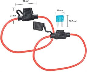 img 1 attached to 💦 Waterproof Mini Blade Fuse Holder Set with 15A Fuses - MUYI 2 Pack