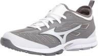 white mizuno players trainer men's athletic baseball shoes logo