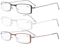 👓 eyekepper 3-pack stainless steel half-eye reading glasses readers +0.75 logo