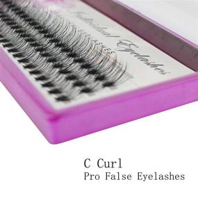 img 1 attached to 👁️ Soft 6D Wave Individual Eyelashes Silk False Eye Lashes Extension Mink Black Tools Handmade - Scala Grafting False Eyelashes, 20 Root, 60pcs, 0.07 C Curl, 14mm